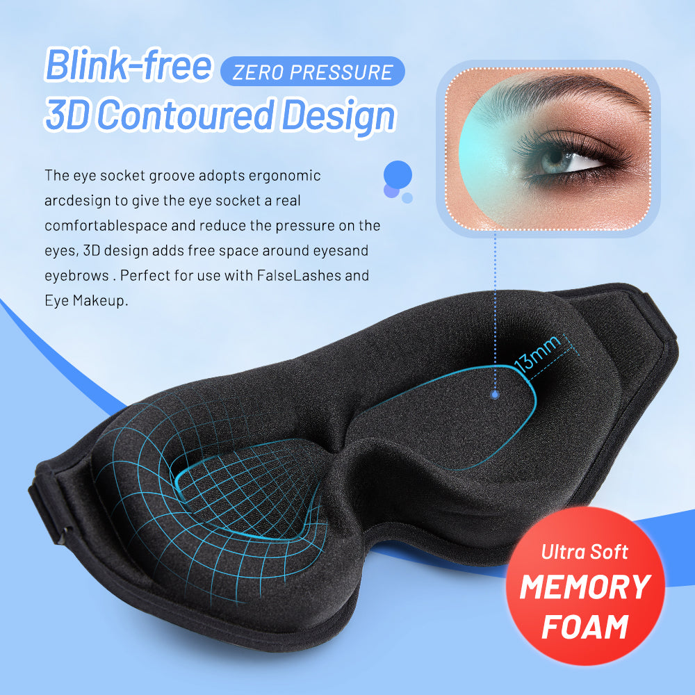 3D Ergonomic Memory Foam Eye Mask