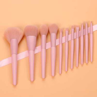 11-Piece Yellow Makeup Brush Set and Beauty Tools